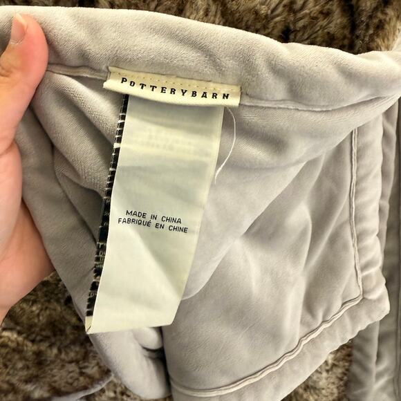 Pottery‎ Barn Brown Faux Fur Ruched Soft Blanket Throw Caramel Ombre - Picture 4 of 4